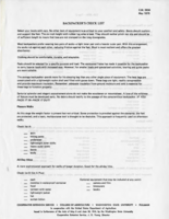 Backpacker's check list