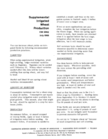 Supplemental irrigated wheat production
