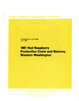 Farm business management reports: 1981 red raspberry production costs and returns, western Washington