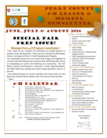 Ferry County 4-H Newsletter, June-August 2016