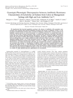 Genotypic-phenotypic discrepancies between antibiotic resistance characteristics of Escherichia coli from calves in high and low antibiotic use management settings