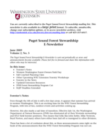 Puget Sound Extension Forestry E-Newsletter, June 2009