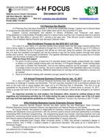 WSU Klickitat County Extension 4-H Focus, December 2016