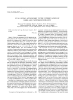 Evaluating approaches to the conservation of rare and endangered plants