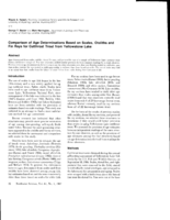 Comparison of Age Determinations Based on Scales, Otoliths and Fin Rays For Cutthroat Trout from Yellowstone Lake