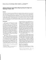 Offshore distances of gray whales migrating along the Oregon and Washington coasts, 1990