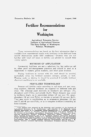 Fertilizer recommendations for Washington