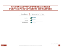 Micronized Wood Pretreatment for the Production of Bio-Glycols
