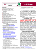 WSU Yakima County Extension 4-H Focus, June 2018
