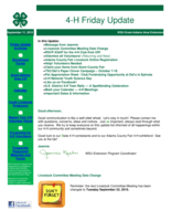 4-H Friday Update, September 11, 2015