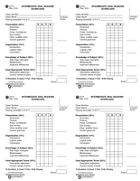 Intermediate Oral Reasons Score Card