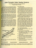 Solar domestic water heating systems