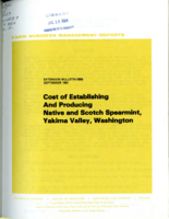 Farm business management reports: Cost of establishing and producing native and Scotch spearmint, Yakima Valley, Washington