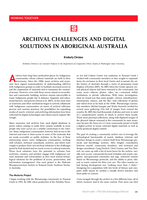 Archival Challenges and Digital Solutions in Aboriginal Australia