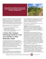 Tree fruit soil fertility and plant nutrition in cropping orchards in Central Washington