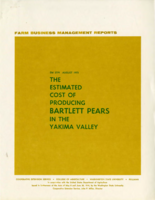 The estimated cost of producing Bartlett pears in the Yakima Valley