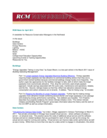 RCM News, April 2011