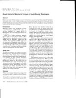 Brood Habitat of Merriam's Turkeys in South-Central Washington