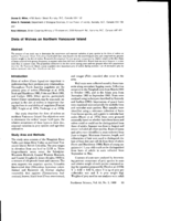 Diets of Wolves on Northern Vancouver lsland