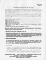 The calibration of orchard or other field weed sprayers