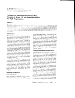 Tolerance of Seedlings of Ponderosa Pine. Douglas-fir, Grand Fir, and Engelmann Spruce for High Temperatures
