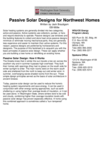 Passive Solar Design for Northwest Homes
