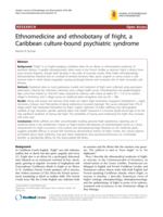 Ethnomedicine and Ethnobotany of Fright, a Caribbean Culture-bound Psychiatric Syndrome