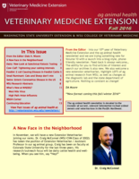 Veterinary Medicine Extension Newsletter, Fall 2016