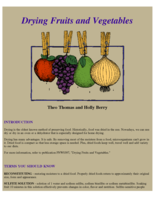 Drying Fruits and Vegetables
