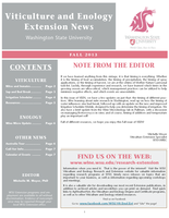Viticulture and Enology Extension News, Fall 2013