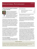 Educational Psychology Newsletter, Fall 2015