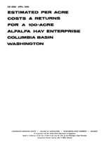 Estimated per acre costs and returns for a 100-acre alfalfa hay enterprise, Columbia Basin, Washington