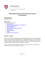 WSU North Puget Sound Extension Forestry E-Newsletter, December 2015