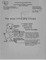 The wise little pig knows it takes both bricks and mortar to build soundly