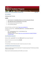 Master Gardener Program Newsletter, May 2017