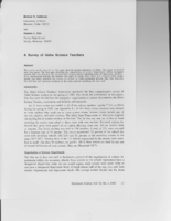 A Survey of Idaho Science Teachers