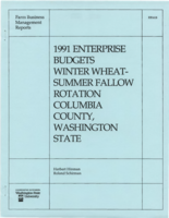 1991 enterprise budgets winter wheat, summer fallow rotation, Columbia County, Washington State