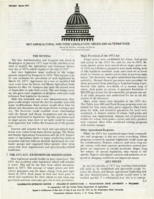 1977 agricultural and food legislation: issues and alternatives