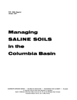 Managing saline soils in the Columbia Basin