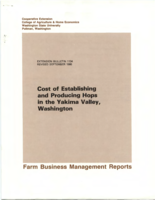 Cost of establishing and producing hops in the Yakima Valley, Washington