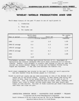 Washington state commodity data sheet: Wheat, world production and use