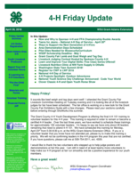 4-H Friday Update, April 20, 2018