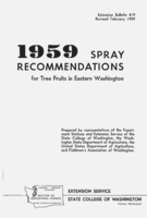 1959 Spray recommendations for tree fruits in eastern Washington