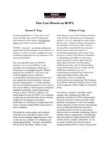 Response to Thomas F. King, in "Point Counter Point"