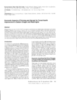 Economic aspects of thinning and harvest for forest health improvement in Eastern Oregon and Washington