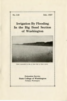 Irrigation by flooding in the big bend section of Washington