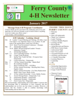 Ferry County 4-H Newsletter, January 2017