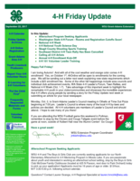 4-H Friday Update, September 22, 2017