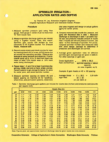 Sprinkler irrigation--application rates and depths