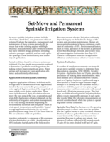 WSU Drought Advisory: Set-Move and Permanent Sprinkle Irrigation Systems